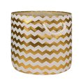 Design Imports Storage Bin, Polyester, Chevron Gold CAMZ10362